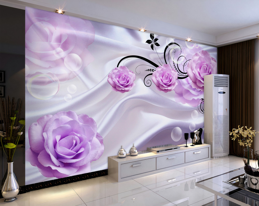 Fototapeta delikatne liliowe różyczki