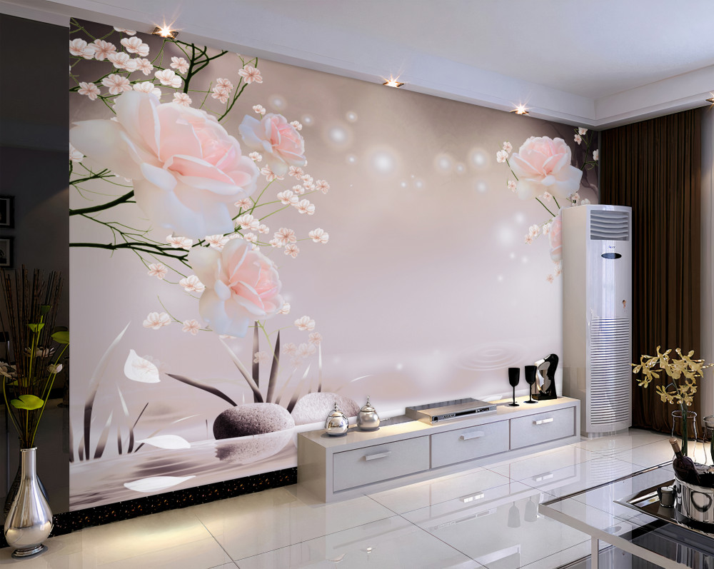 Fototapeta delikatna róża herbaciana na gałęziach