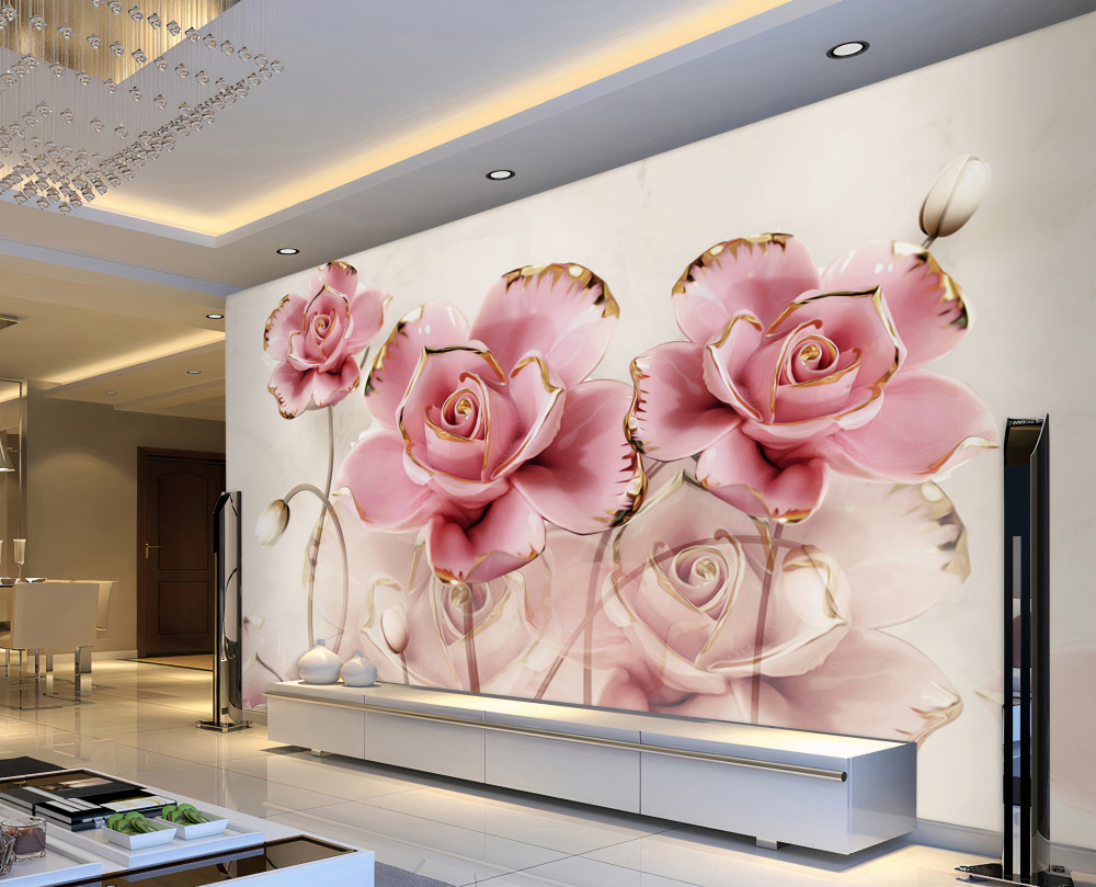 Fototapeta delikatna, smukła różowa róża