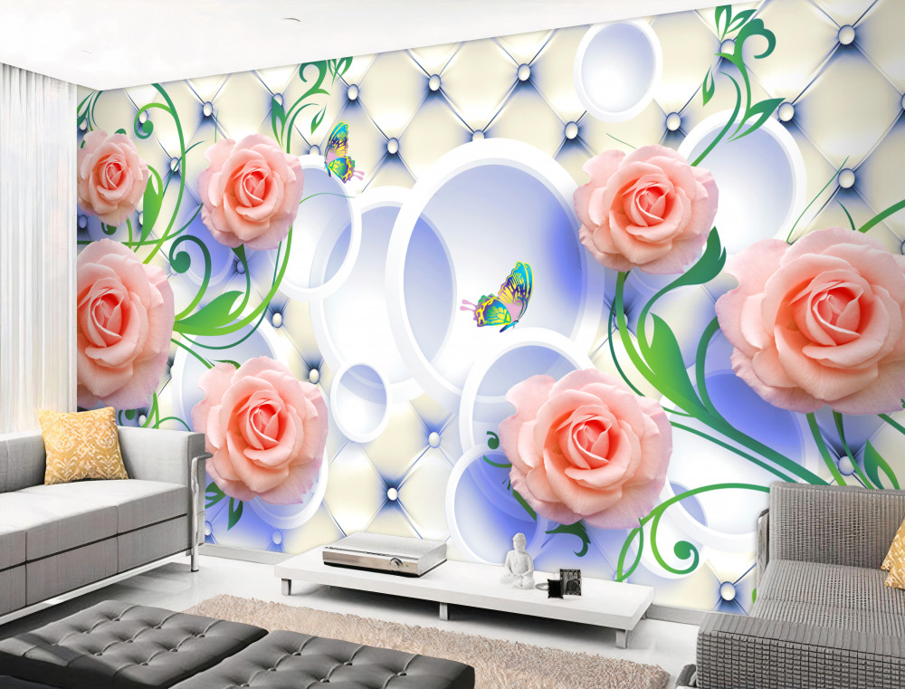 Fototapeta pąki róż herbacianych na gałęziach