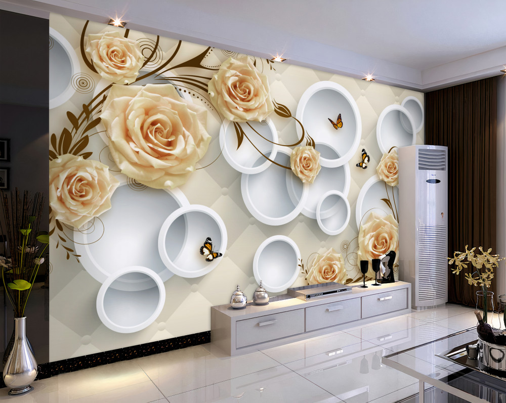 Fototapeta gałązki róży z brązu ze złotymi ozdobami