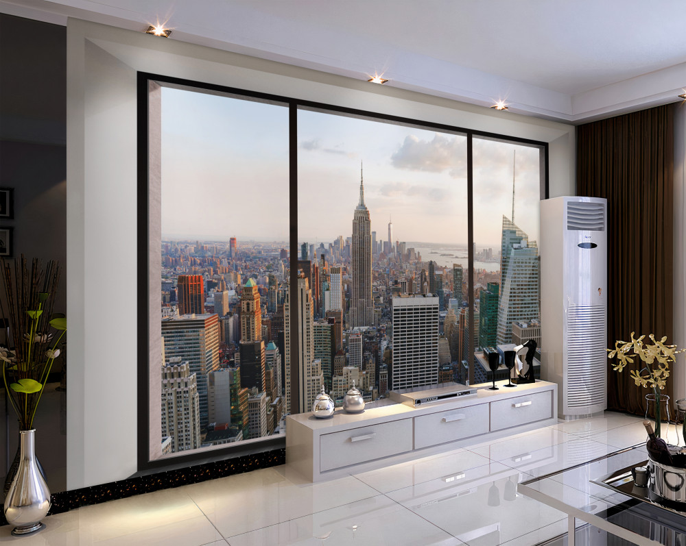 Fototapeta widok z okna na centrum Nowego Jorku