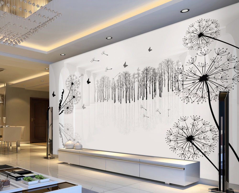 Fototapeta przewiewne mlecze z perspektywy tunelu