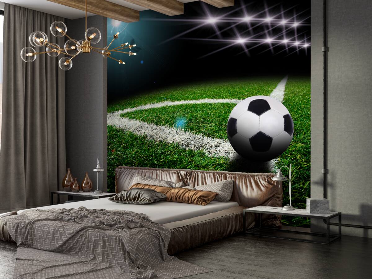 Fototapeta Piłka nożna na boisku stadionu