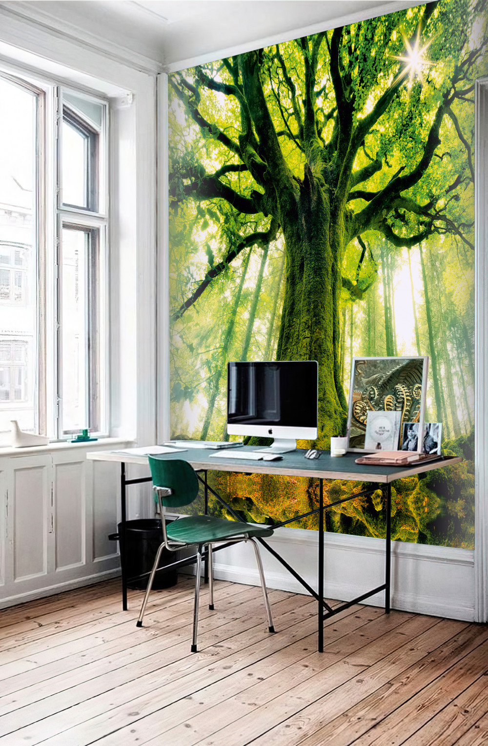 Fototapeta drzewo życia w porannym lesie