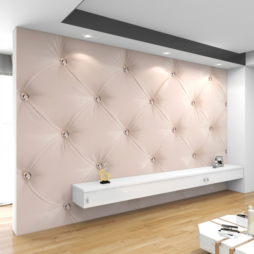 Fototapeta różowa tekstura skóry ekologicznej w perłach