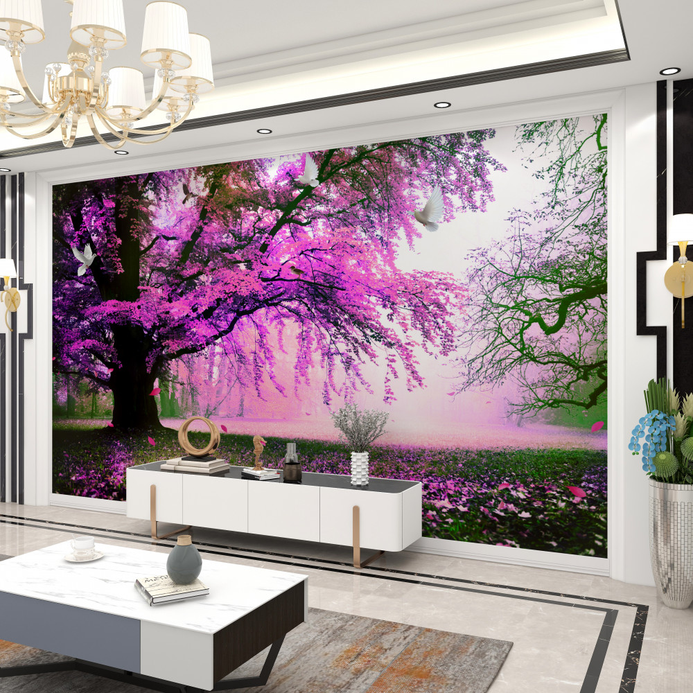 Fototapeta niesamowite kolory kwiatów wiśni