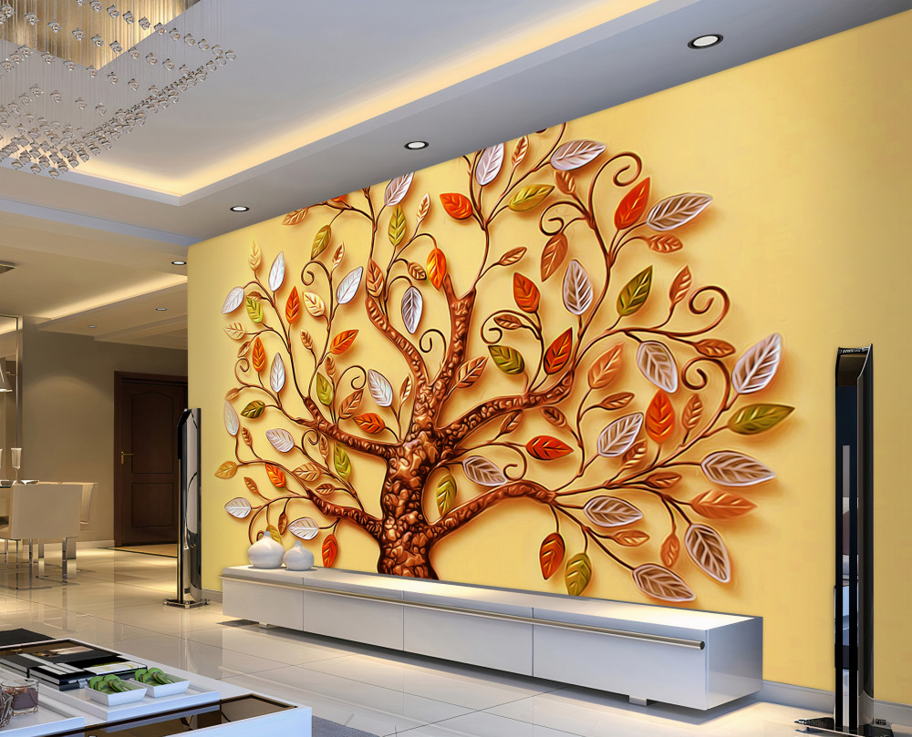 Fototapeta abstrakcyjne drzewo w jesiennych liściach