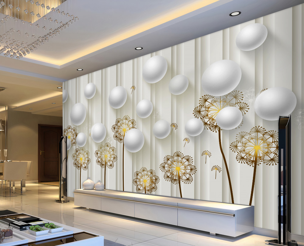 Fototapeta pływające białe perły i złote kwiaty