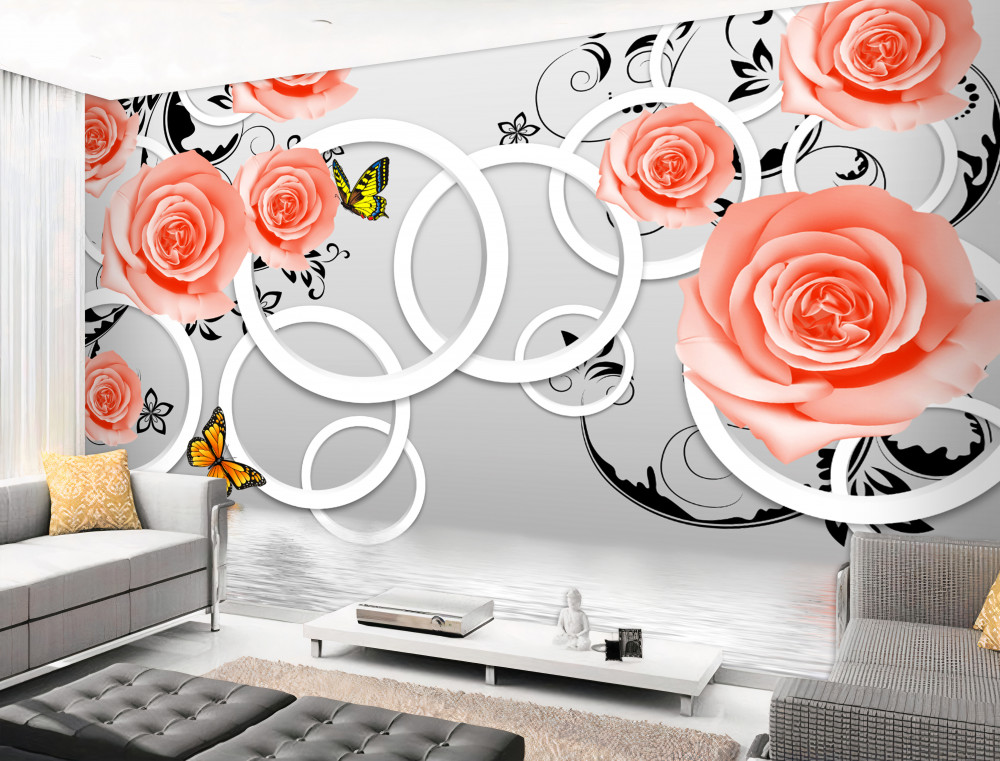 Fototapeta delikatne brzoskwiniowe pąki róż