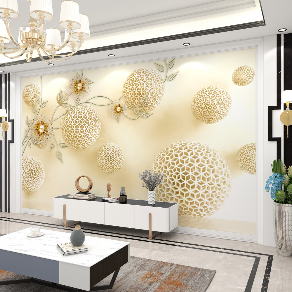 Fototapeta kulki o pływającej teksturze i białych kwiatach