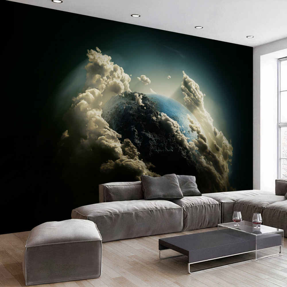 Fototapeta ziemia przebija się przez chmury