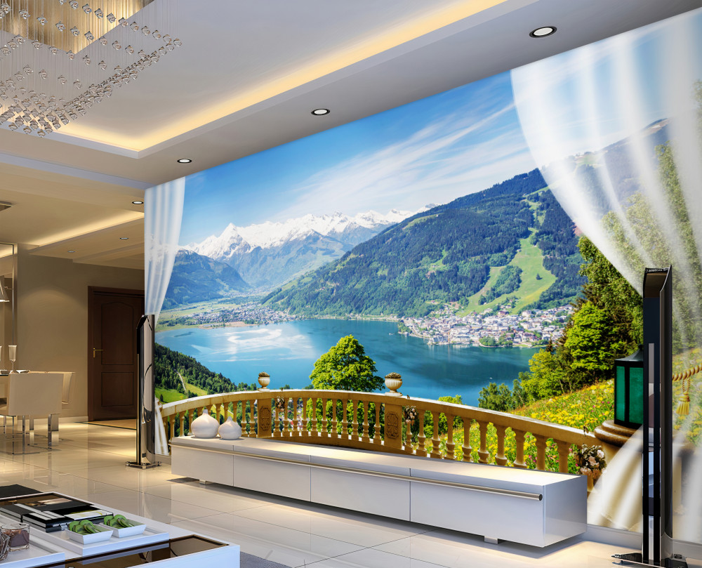 Fototapeta wygodny balkon z pięknym widokiem