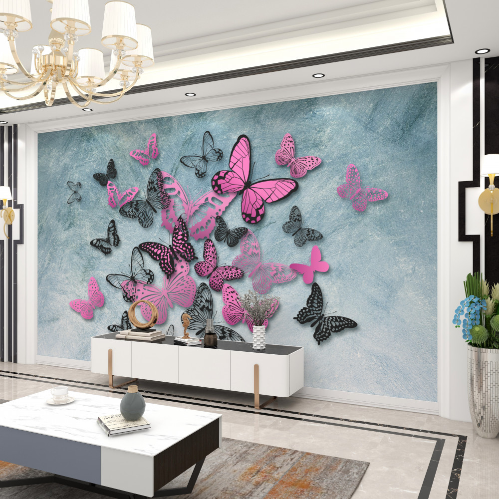 Fototapeta stado różowych ćm