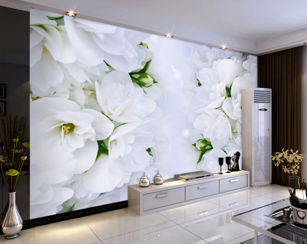 Fototapeta duże białe kwiaty