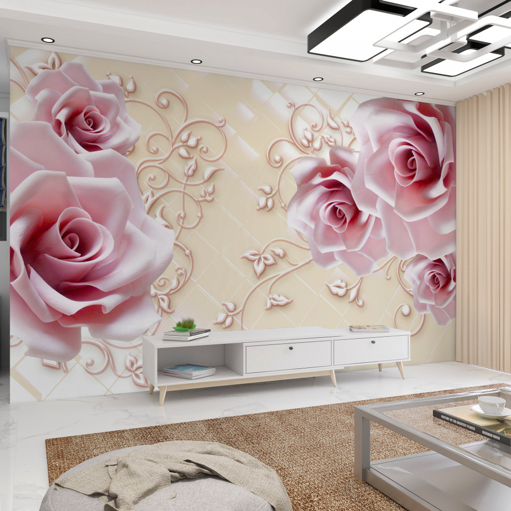 Fototapeta pudrowe róże