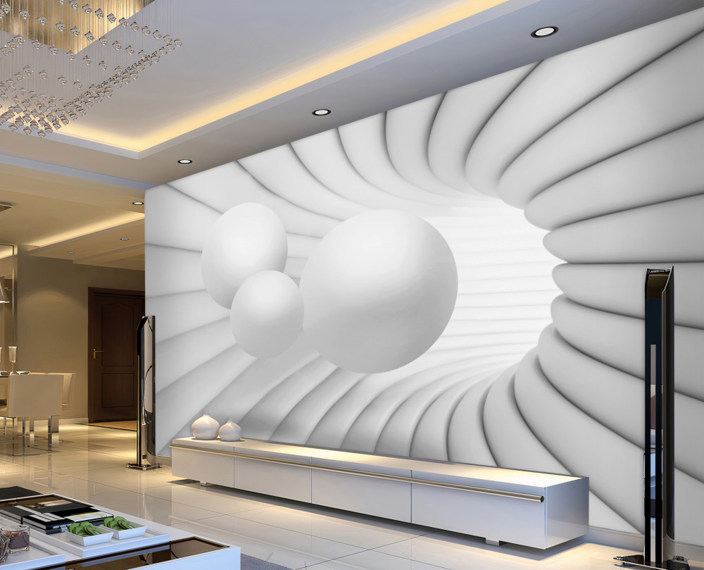 Fototapeta srebrne kule w perspektywie tunelu