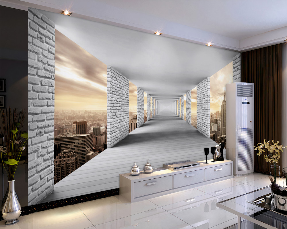 Fototapeta Tunel 3D przez miasto