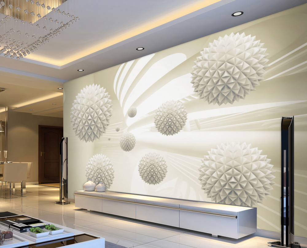 Fototapeta pływające kule światła w perspektywie