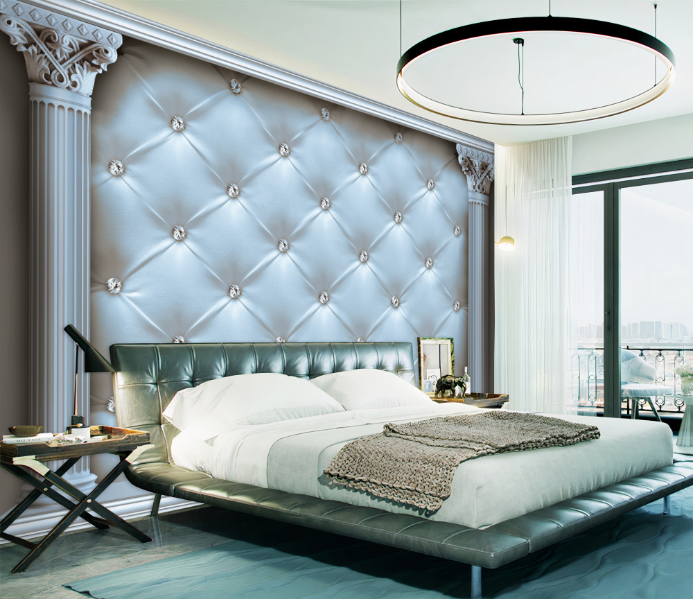 Fototapeta niebieska tapicerka w łuku