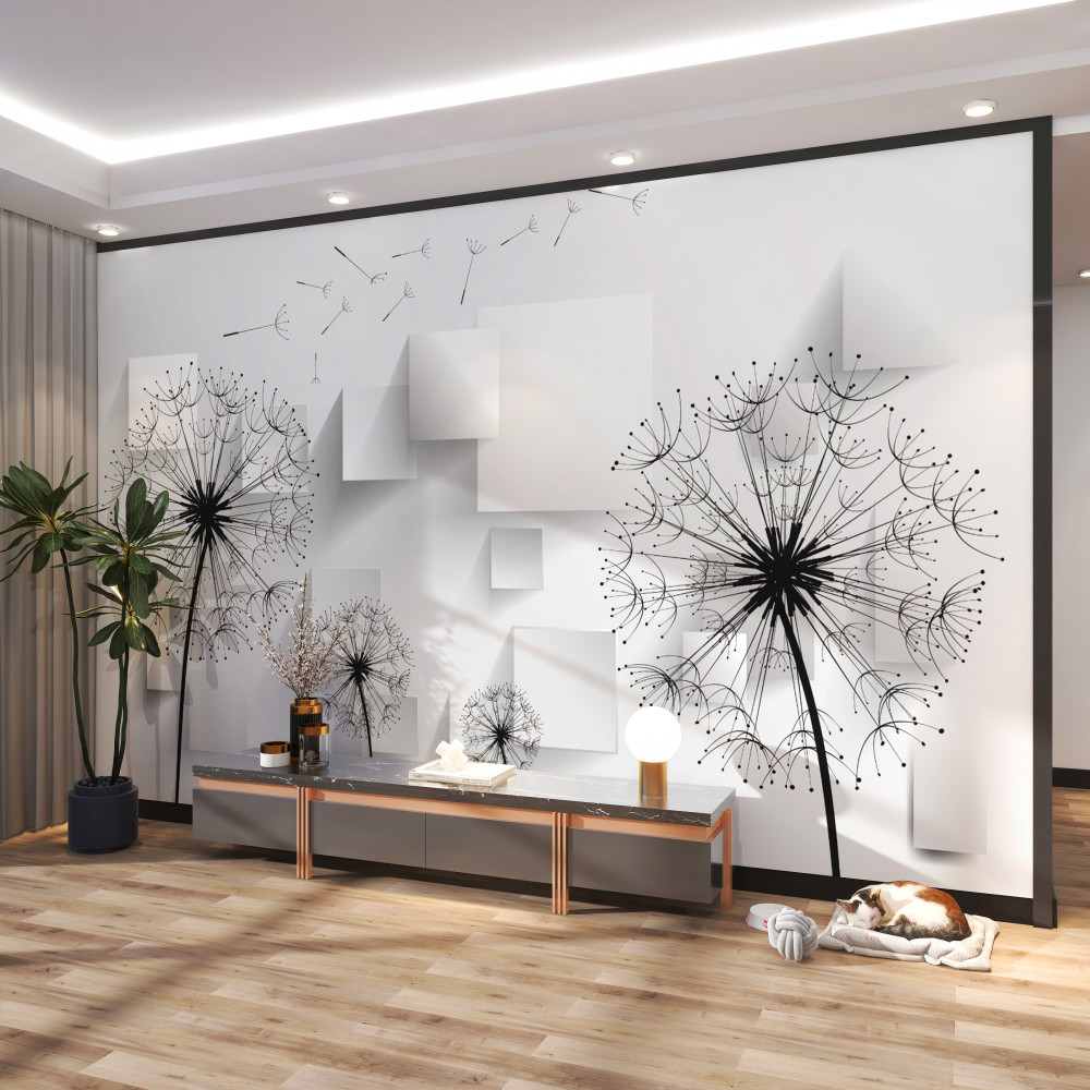 Fototapeta delikatny lot kwiatów mniszka lekarskiego