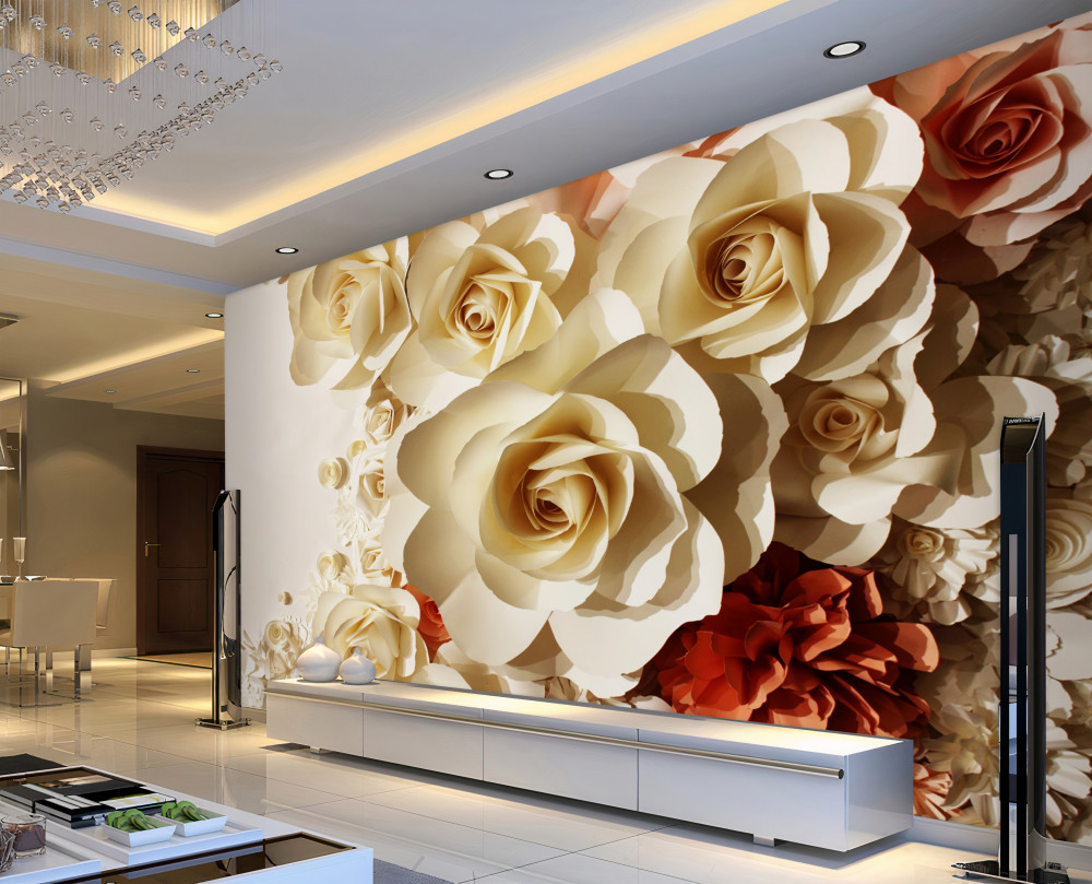 Fototapeta ogromne białe róże