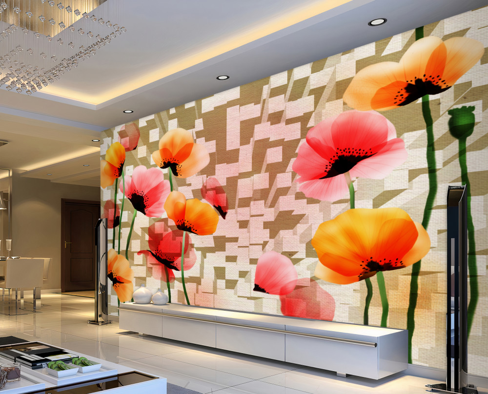 Fototapeta kompozycja brzoskwiń i różowych maków