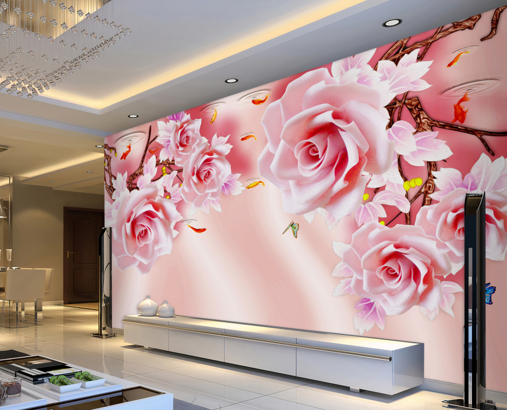 Fototapeta delikatne pąki róż na gałęziach