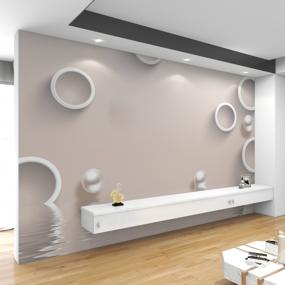 Fototapeta perły na wodzie i koła