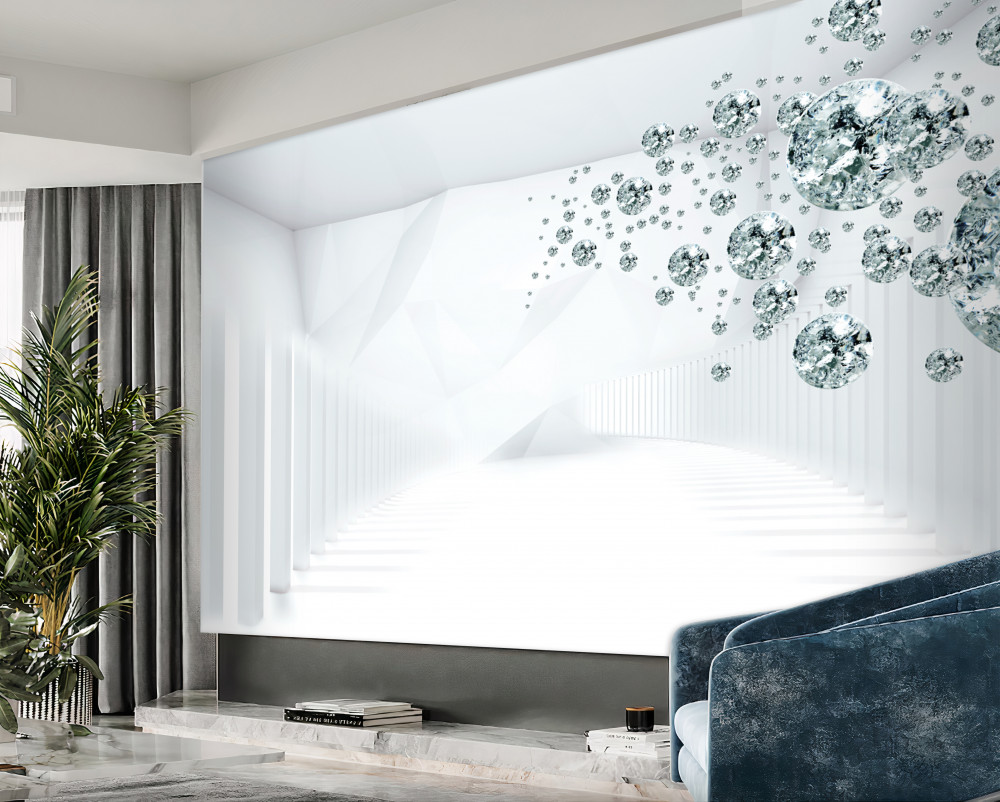 Fototapeta krople wody na jasnym korytarzu