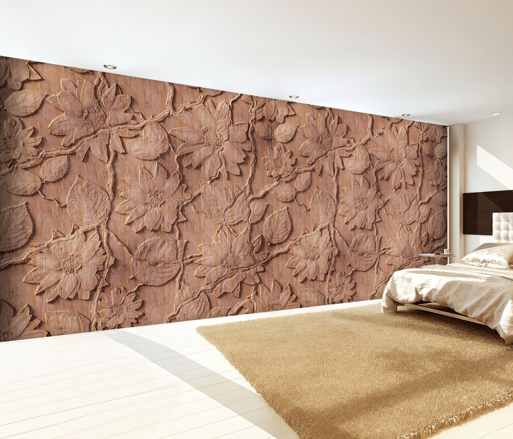 Fototapeta dekoracyjne brązowe kwiaty