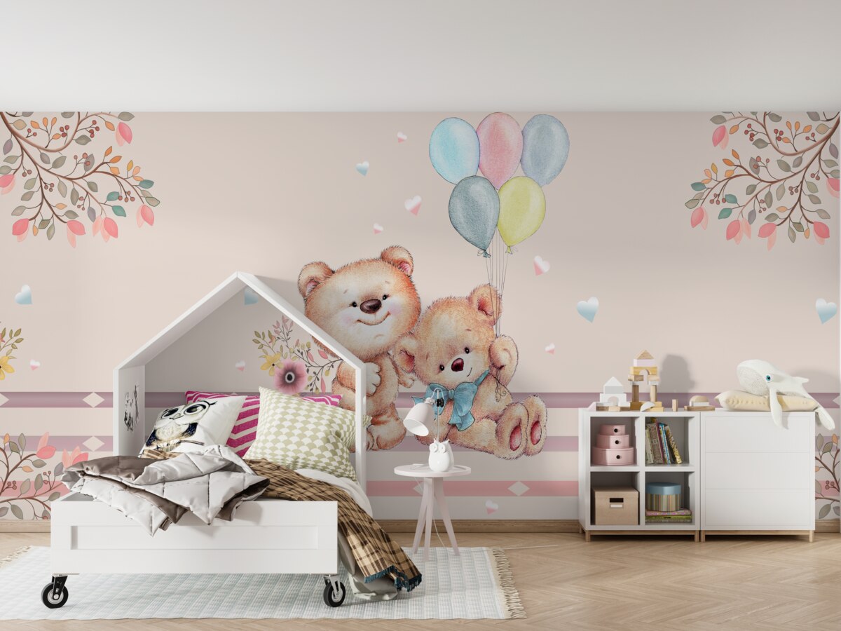 Fototapeta Misie z balonami