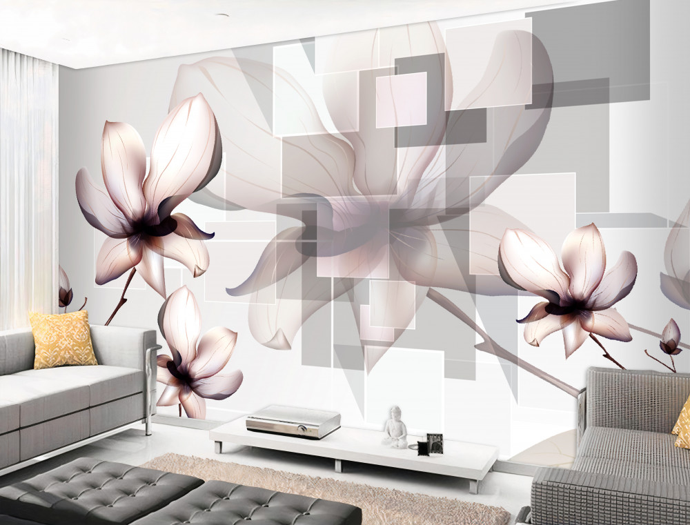 Fototapeta duże białe magnolie