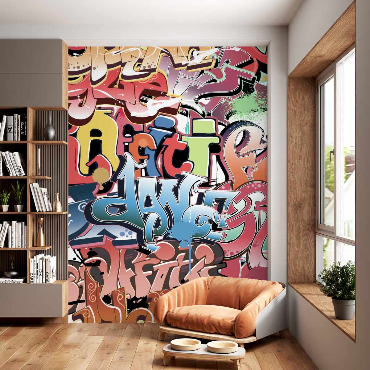 Fototapeta Wielobarwne litery graffiti