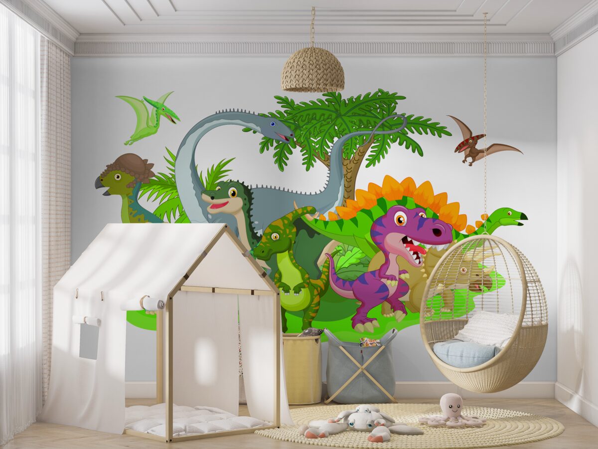 Fototapeta dinozaury z kreskówek