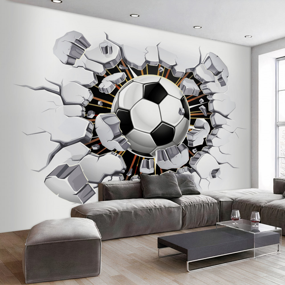 Fototapeta piłka nożna w locie