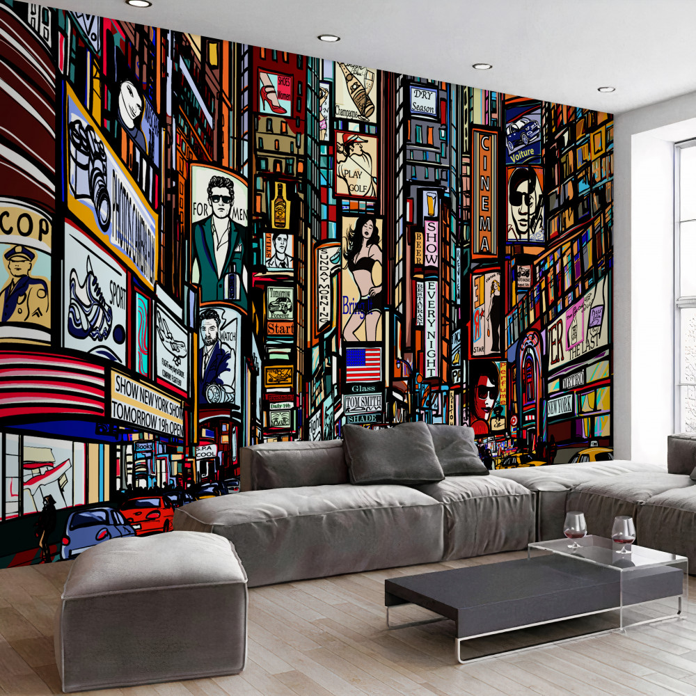 Fototapeta billboardy na rynku