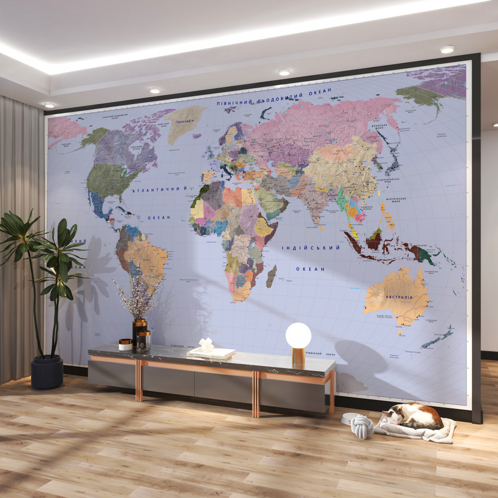 Fototapeta kolorowa mapa świata