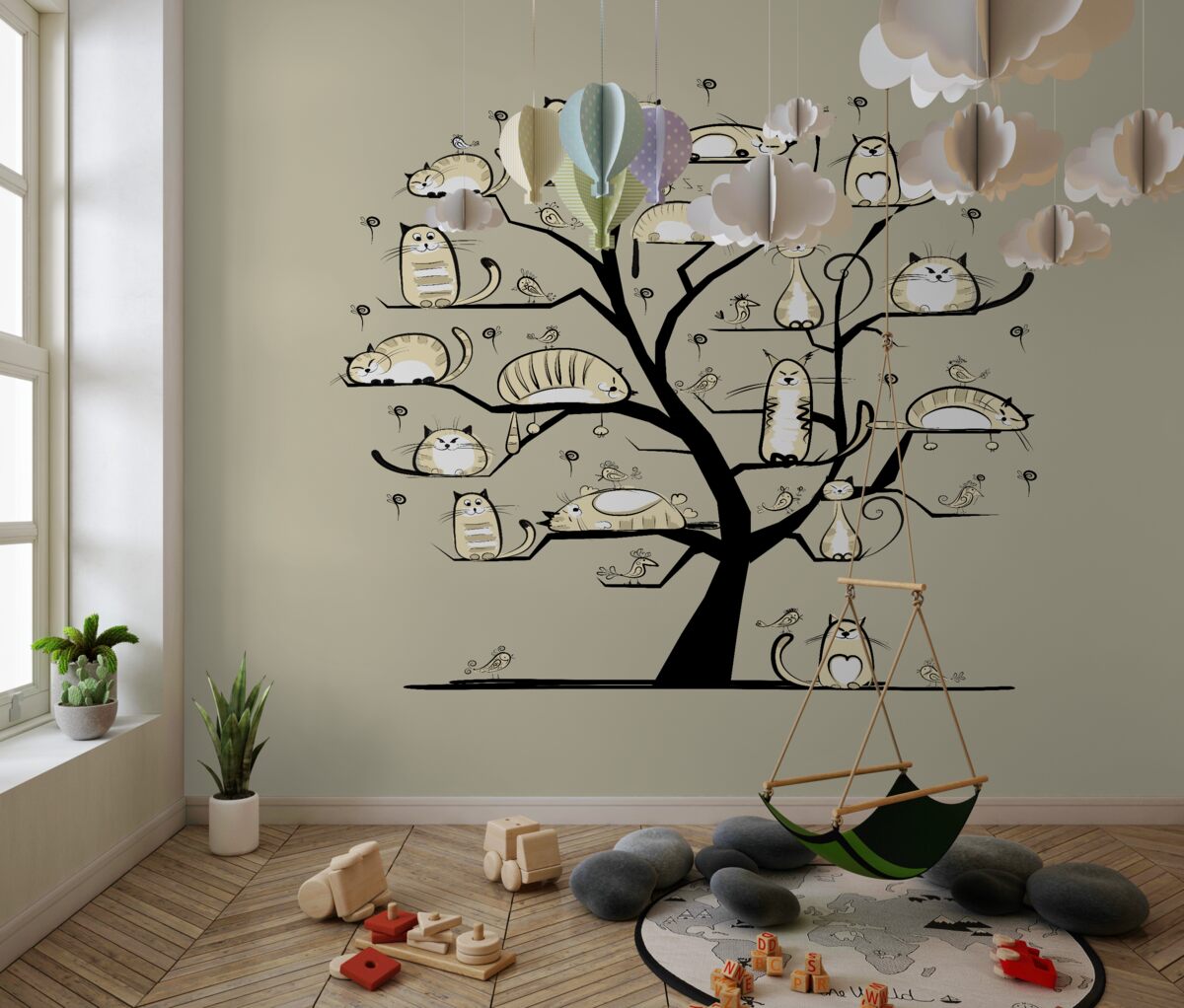 Fototapeta Koty na drzewie