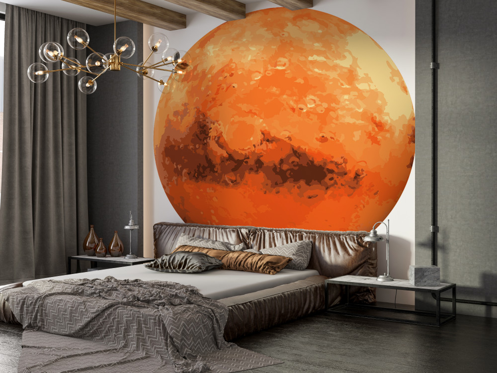 Fototapeta żółto-czerwona planeta