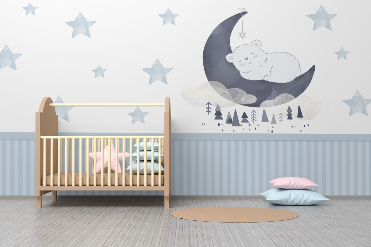 Fototapeta Pluszowy miś na księżycu