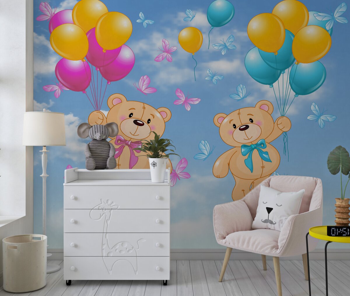 Fototapeta Niedźwiedzie z balonami