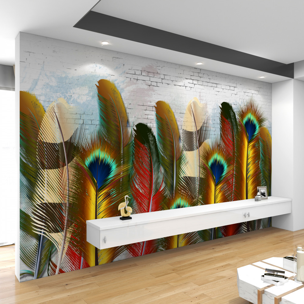 Fototapeta kolekcja kolorowych piór