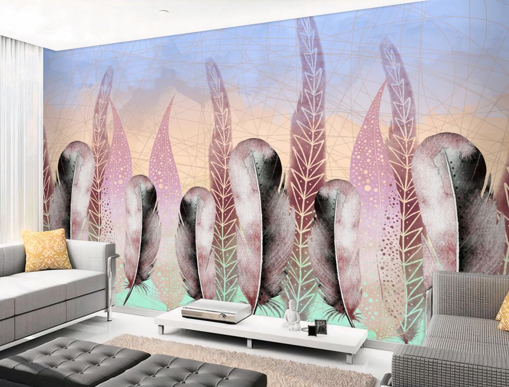 Fototapeta zestaw piór wektorowych