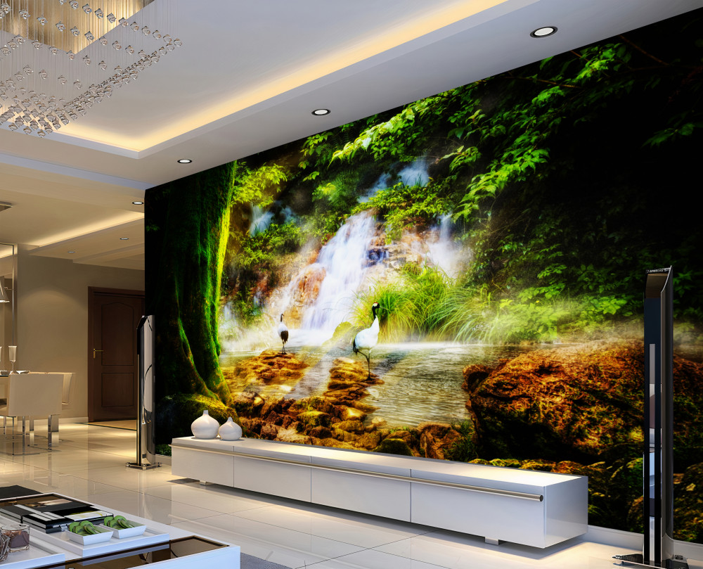 Fototapeta bajkowy górski wodospad