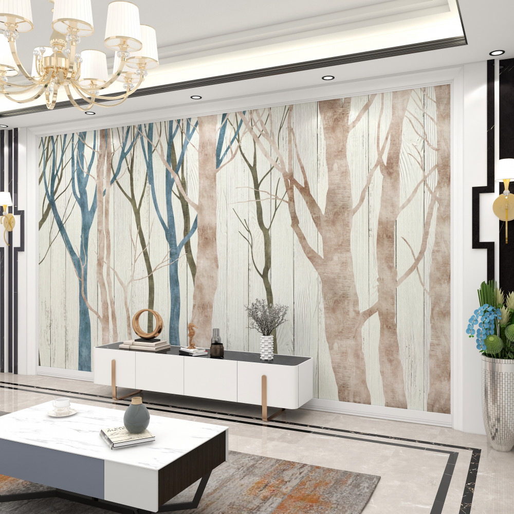 Fototapeta ilustracja smukłego lasu