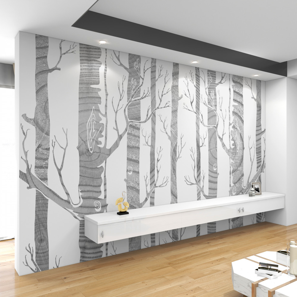 Fototapeta abstrakcyjny gaj brzozowy