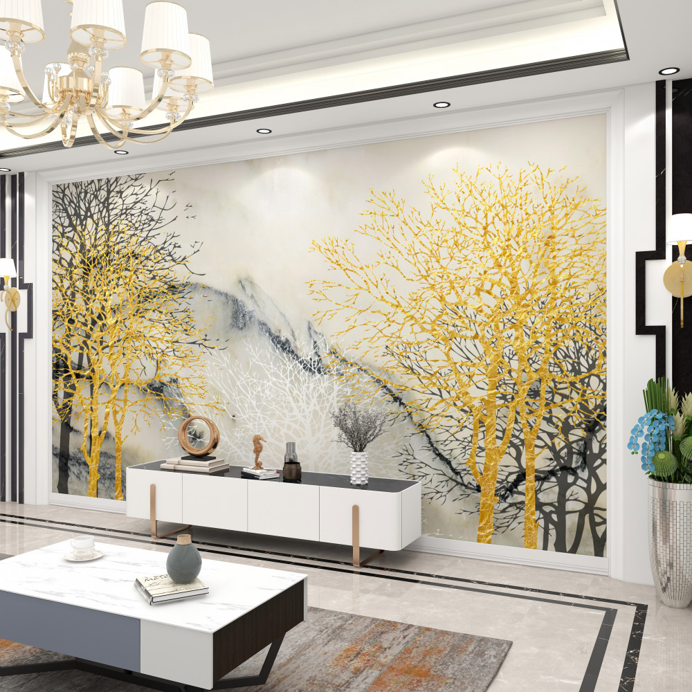 Fototapeta złote jesienne drzewa