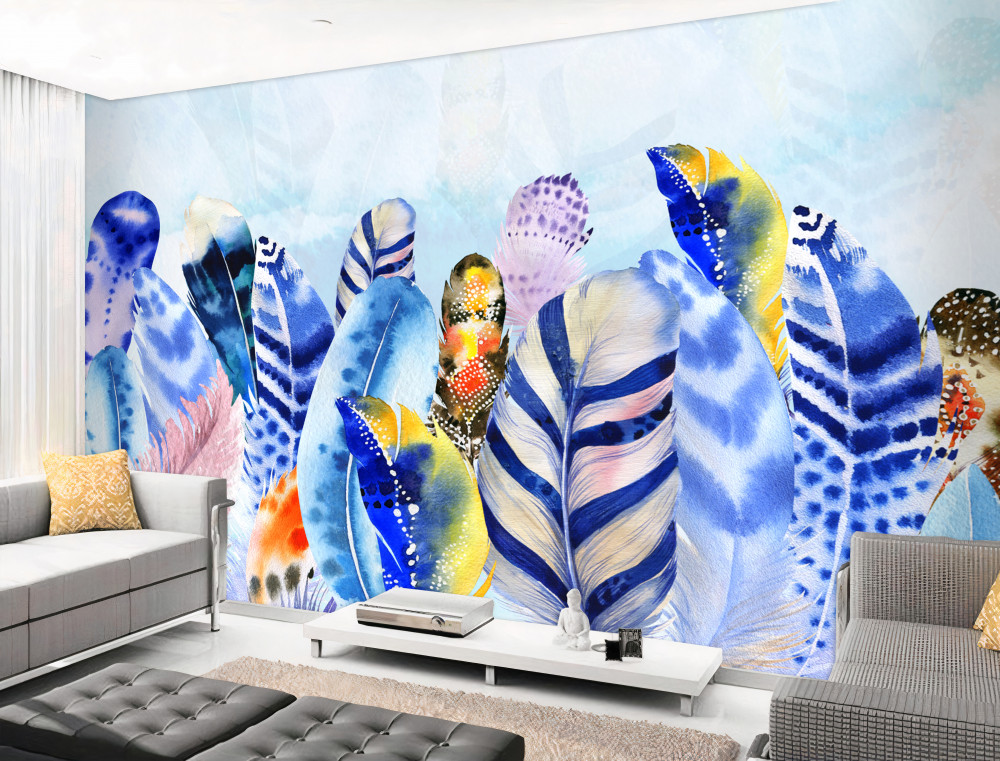 Fototapeta kolorowe eleganckie pióra