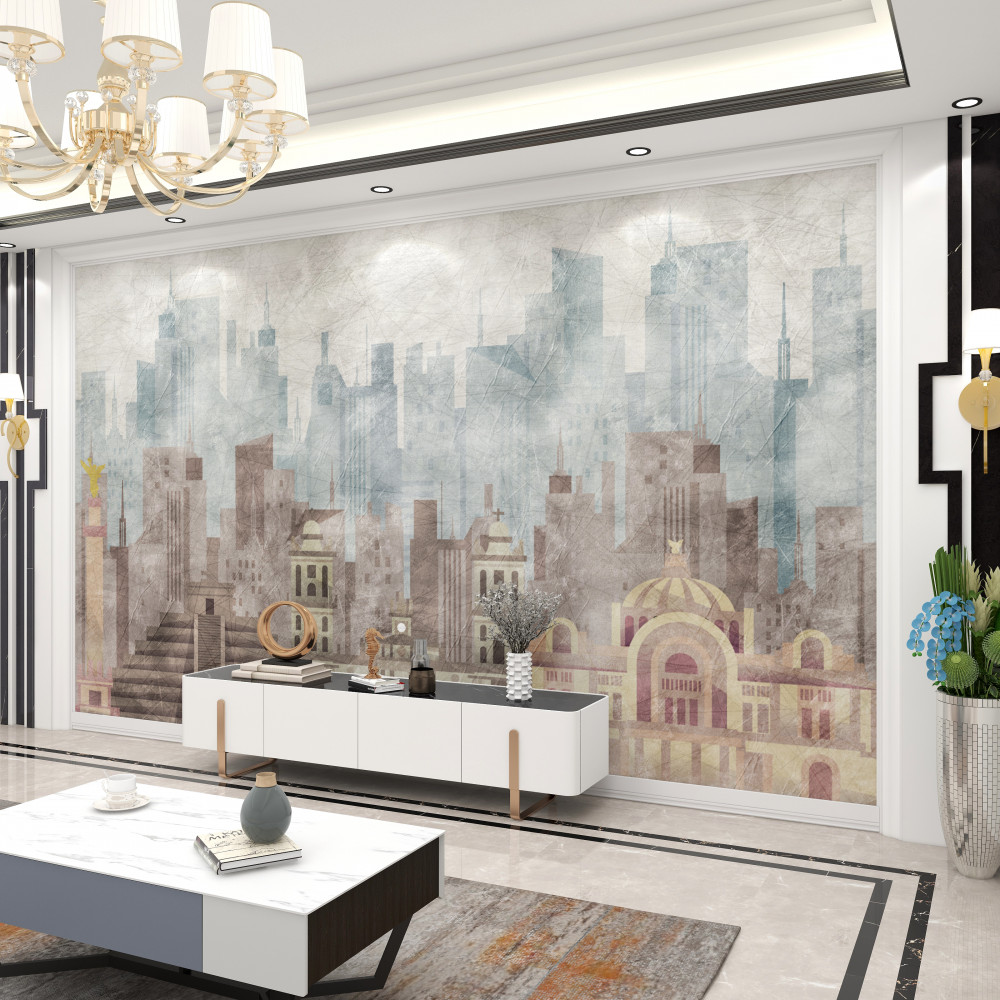 Fototapeta stare miasto na tle metropolii